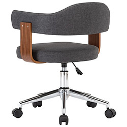 Avis Maison Chic Chaise Gaming | Chaise pivotante de bureau Ergonomique Fauteuil Gris Bois courbé et tissu -GKD24202