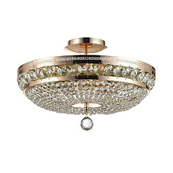 MAYTONI Plafonnier semi-encastré or et cristal, 6 lumières, E14 