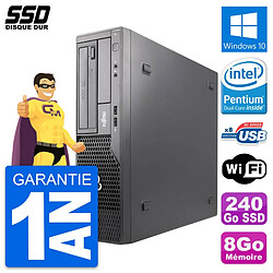 PC Fujitsu Esprimo E500 E85+ DT Intel G630 RAM 8Go SSD 240Go Windows 10 Wifi - Occasion