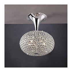 Luminaire Center Semi Plafonnier Vado 5 Ampoules chrome poli/cristal