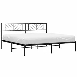 Avis Maison Chic Lit adulte - Cadre de lit métal avec tête de lit,Structure du lit Contemporain pour chambre noir 193x203 cm -MN45629