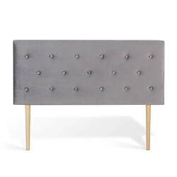 Tête de lit capitonnée Théa 140cm Velours Gris