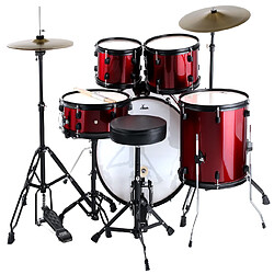 XDrum Rookie 22"" Fusion Batterie Studio Set Complet Ruby Red