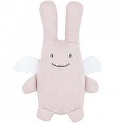 Doudou en lin Ange Lapin - rose poudré - 20Cm - Trousselier