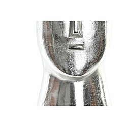 Vase DKD Home Decor Visage Argenté Aluminium Moderne (17 x 16 x 36 cm)