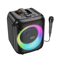 Yonis Enceinte Bluetooth 5.1 RGB Avec Microphone Filaire Supporte Carte TF AUX