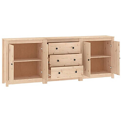 Maison Chic Buffet,Meuble de Rangement,commode pour salon,Cuisine 210x35x80 cm Bois massif de pin -MN75430 pas cher