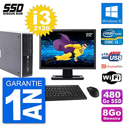 PC HP Compaq Pro 6300 SFF Ecran 22" i3-2120 RAM 8Go SSD 480Go Windows 10 Wifi · Occasion 