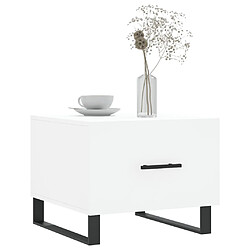 Avis Maison Chic Table basse,Table Console Table d'appoint, Table pour salon blanc 50x50x40 cm bois d'ingénierie -MN79988