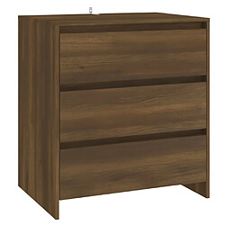 vidaXL Buffet Chêne marron 70x41x75 cm Bois d'ingénierie