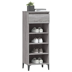 Avis vidaXL Étagère à chaussures Sonoma gris 40x36x105 cm Bois ingénierie