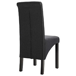 Acheter vidaXL Chaises à manger lot de 2 gris foncé tissu