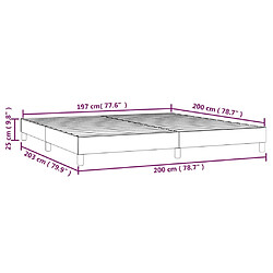 vidaXL Cadre de lit sans matelas crème 200x200 cm similicuir pas cher