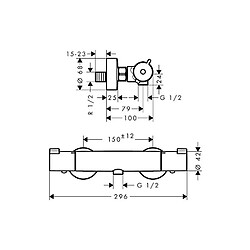 Avis Hansgrohe - 775111 - Mitigeur Thermostatique de Douche MyFox 13156000