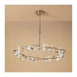 Luminaire Center Suspension Kromo télescopique 8 Ampoules G9 rond, laiton antique Coloris : laiton antique Coloris de l'abat jour : transparent Diamètre en Cm : 73 Min Drop en Cm : 52 Max Drop en Cm : 74 Poids en Kilos : 9,3 Type d'ampoule