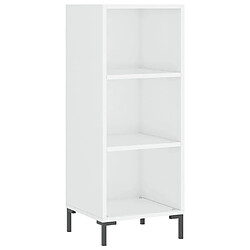 Maison Chic Buffet,Meuble de Rangement,commode pour salon,Cuisine blanc brillant 34,5x32,5x90 cm bois d'ingénierie -MN26767