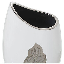 Vase Alexandra House Living Blanc Argenté Céramique 12 x 18 x 36 cm