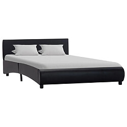 vidaXL Cadre de lit sans matelas noir similicuir 140x200 cm