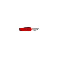 Perel Fiche standard 4mm avec vis de serrage - rouge (von 20) 