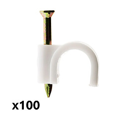 100 attaches Ø9 blanc - Zenitech