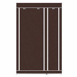 Acheter Dressing en tissu avec portes à fermeture éclair Nyana Home Dimensions 170x110x45 cm Marron