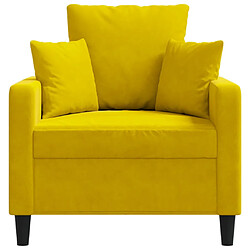 Avis vidaXL Fauteuil Jaune 60 cm Velours