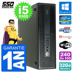 PC HP ProDesk 600 G2 SFF Intel Core i5-6500 RAM 32Go SSD 240Go Windows 10 Wifi · Occasion 