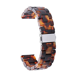 Wewoo Bracelet pour montre connectée en résine à la mode avec motif écaille de tortue Smartwatch connexion de 22 mm 