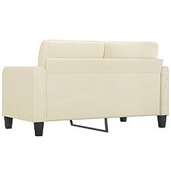 Maison Chic Canapé à 2 places,Sofa de Salon,Canapé droit Crème 140 cm Similicuir -GKD206020 pas cher