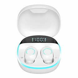 M13 Tws Sans Fil Bluetooth 5.4 Casque Intra-Auriculaire Binaural Stéréo Musique Écouteurs Mini Sport Écouteurs Blanc 