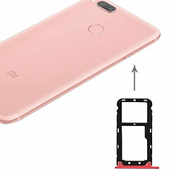 Wewoo Tiroir de Carte SIM rouge Pièce détachée pour Xiaomi Mi 5X SIM et SIM / TF Plateau 