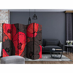 Paris Prix Paravent 5 Volets Pleated Poppies 172x225cm