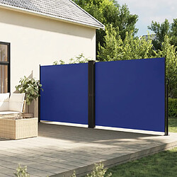 vidaXL Auvent latéral rétractable bleu 180x1000 cm