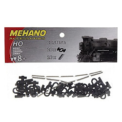 Mehano Rail Connectors & Clips Set (20+20 Pcs) - Made in Slovenia