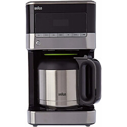 Braun cafetière électrique programmable pour 10 tasses 1000w Inox / Noir 