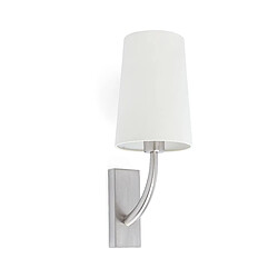 Faro Barcelona Applique murale d'intérieur à 1 ampoule nickel satiné - Abat-jour non inclus, E27