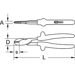 KS TOOLS 117.1234 Pince coupante diagonale grande capacité