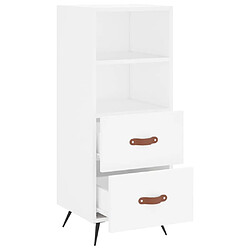 Maison Chic Buffet,Meuble de Rangement,commode pour salon,Cuisine blanc 34,5x34x90 cm bois d'ingénierie -MN48666 pas cher