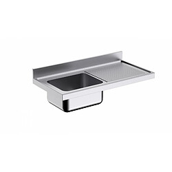 Plonge Inox Professionnelle avec Evier et Egouttoir Profondeur 550 - Distform 