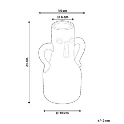 Avis Beliani Vase à fleurs TRIPOLI fait à la main Céramique 21 cm Gris
