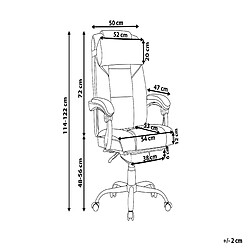 Beliani Chaise de bureau en cuir PU noir LUXURY