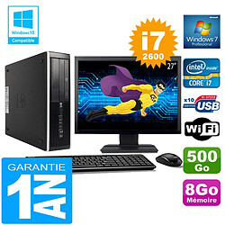 PC HP Compaq 8300 SFF Core I7-2600 Ram 8Go Disque 500 Go Wifi W7 Ecran 27" · Occasion 