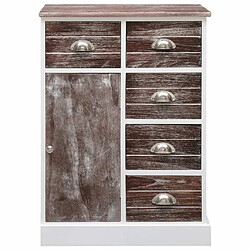 Maison Chic Buffet commode,console avec 10 tiroirs pour rangement Marron 113x30x79 cm Bois -MN66808 pas cher