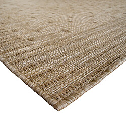 Avis Thedecofactory JUTA ASPECT PEARL - Tapis aspect jute naturel à motif perle 120x160