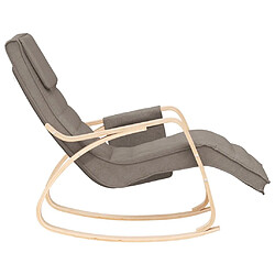 Acheter Maison Chic Chaise à bascule | Fauteuil Relax, design moderne Taupe Tissu -GKD42212