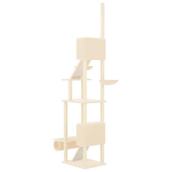 Acheter vidaXL Arbre à chat du sol au plafond Crème 277-303 cm