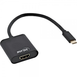 Alpexe Convertisseur d'écran USB InLine®, USB Type-C mâle vers HDMI femelle (mode alternatif DP), 4K2K, noir, 0,2 m