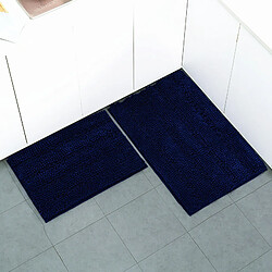 LUUCOZK Tapis de bain antidérapants absorbants à séchage rapide pour salle de bain - Vert caché-51x81cm 