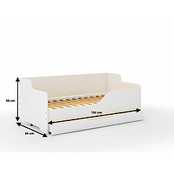 Kids Literie Lit Banquette Lilu 80 x 160 lilu camion Livré avec le sommiers et tiroir.