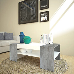 Ahd Amazing Home Design Table Basse Salon 110x60cm Design Moderne Cherry Concrete